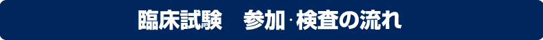 臨床試験　参加・検査の流れ